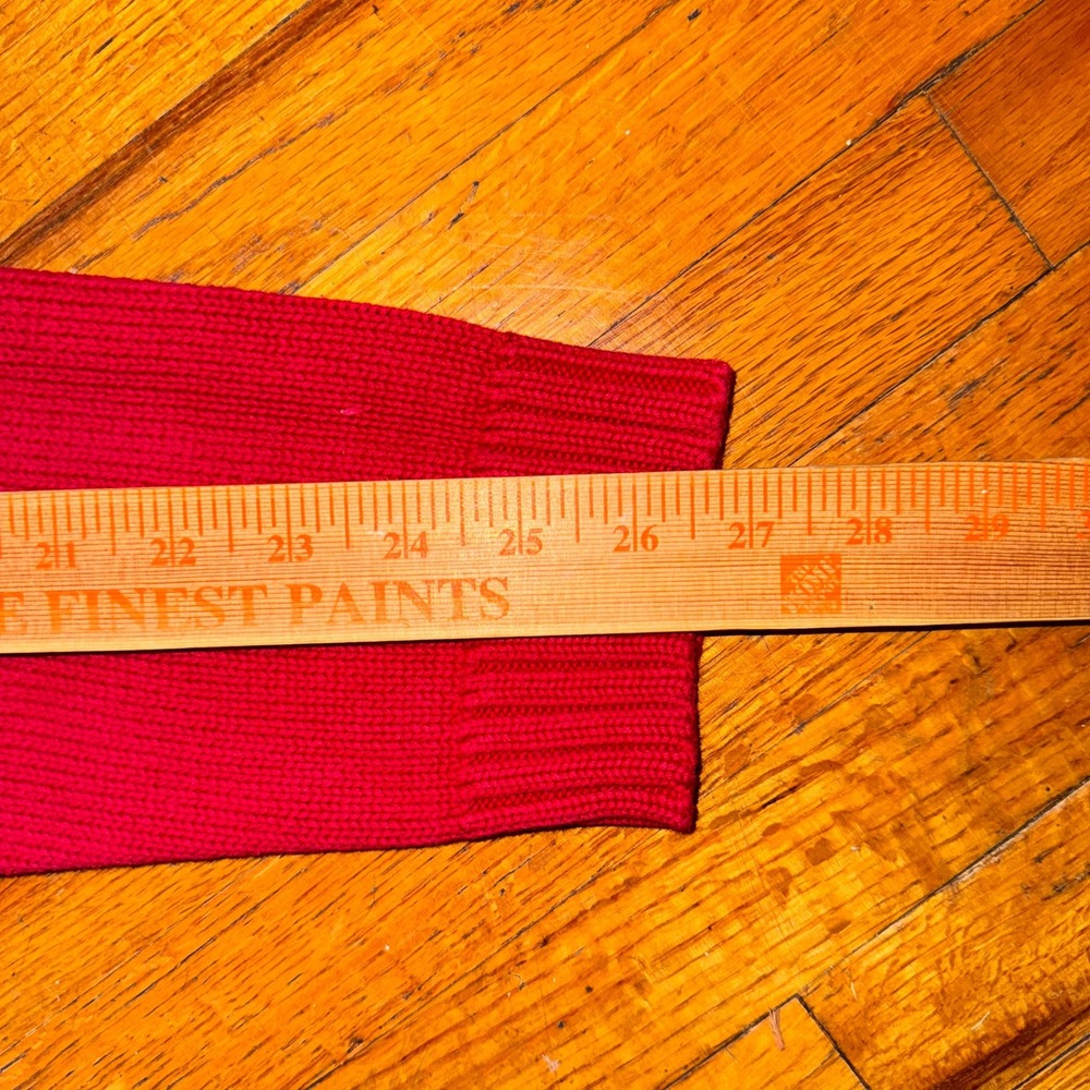 Lauren Ralph Lauren Petite Red Cotton‎ 1/4 Zip Sweater Crest Logo Size S - Picture 5 of 6